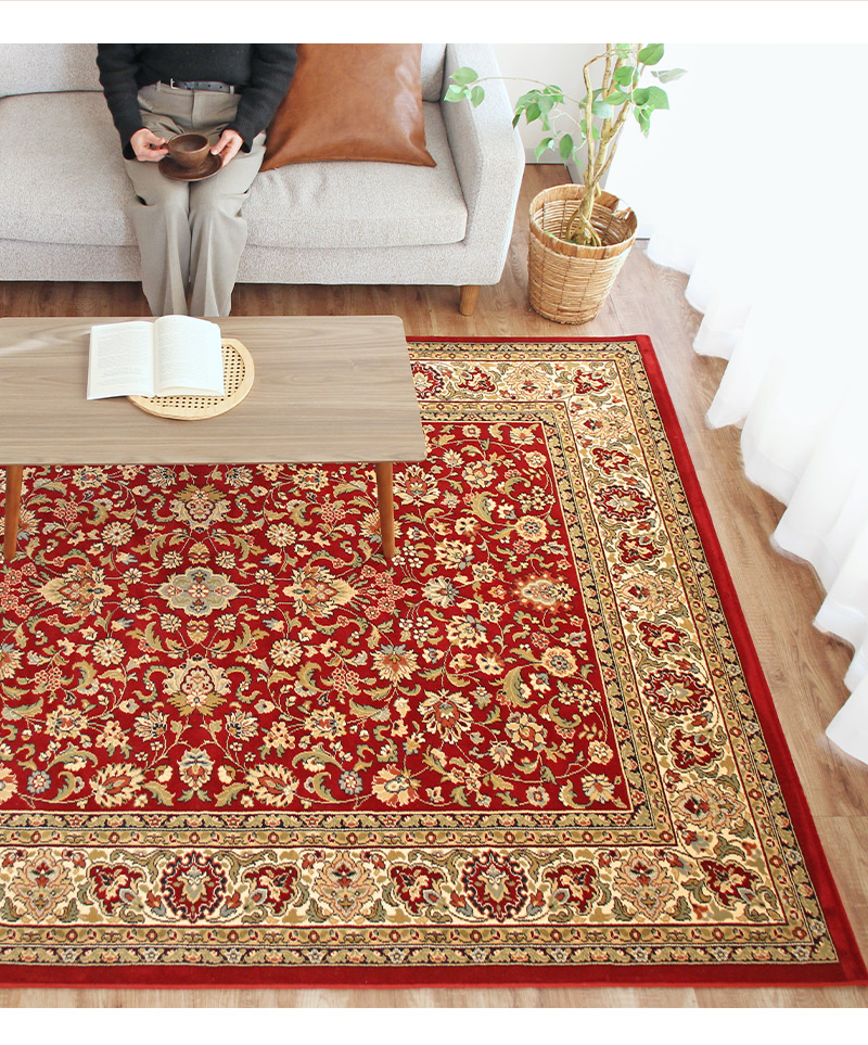 ウィルトン織ラグ 350×350cm 正方形 カーペット ベルギー製 高級 絨毯