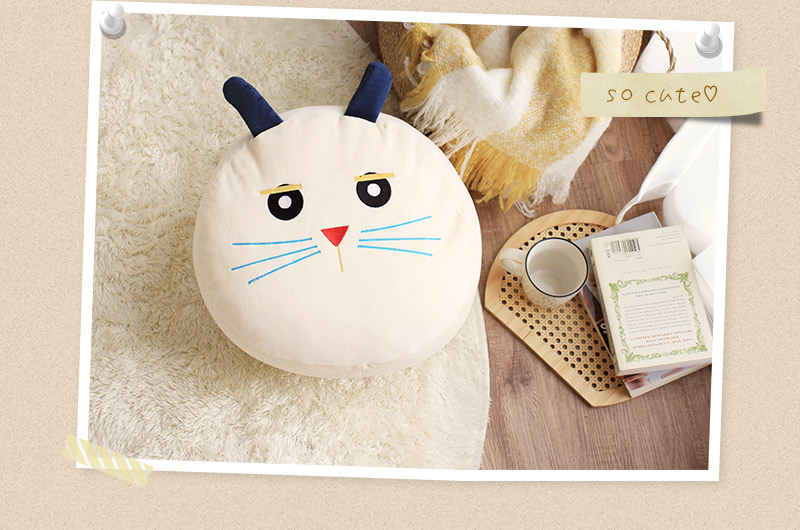 Plune.（プルーン） クッション ねこ うさぎ アニマル ラウンド 座布団