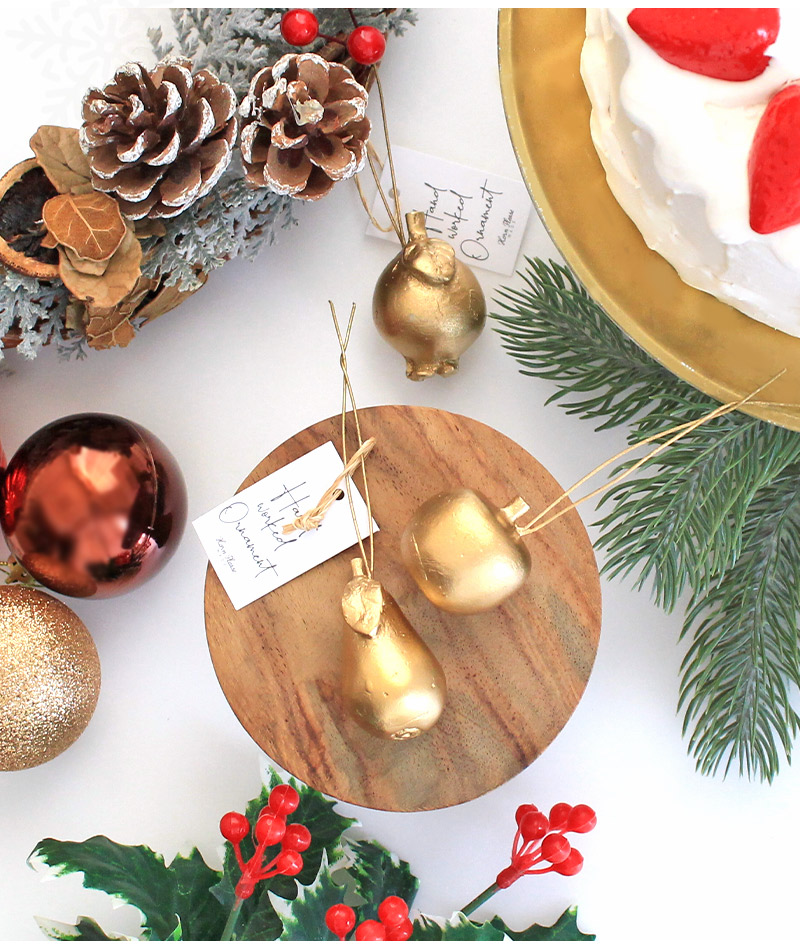 オーナメント クリスマスツリー 飾り ゴールド 北欧 おしゃれ フルーツ