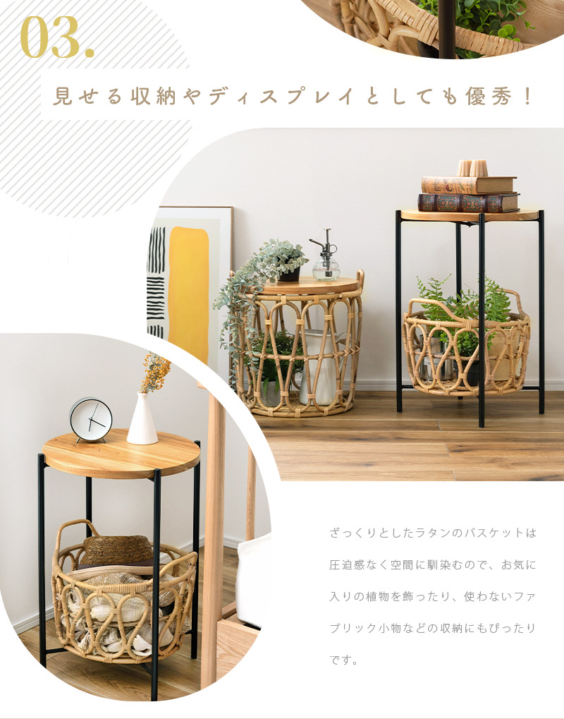 楽天市場】ラタン調 収納ボックス テーブル トレイ トレー