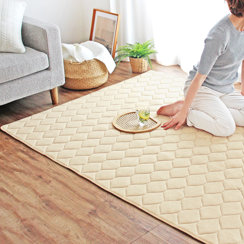 夏用 冷感 ラグ 洗える 1.5畳 2畳 3畳 厚手 夏用ラグ 涼しい 接触冷感