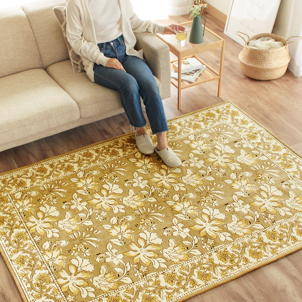 ラグ ゴブラン織り 洗える 滑り止め付き ラグマット 小さめ カーペット