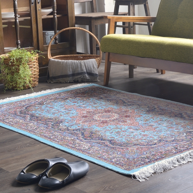 ラグ ペルシャ風 100x150 玄関マット 室内 屋内 絨毯 じゅうたん