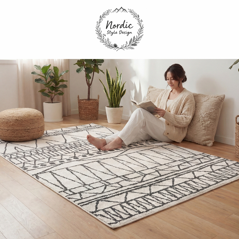 ラグ カーペット 厚手 200×250 北欧風 ウィルトン織 モロッコ