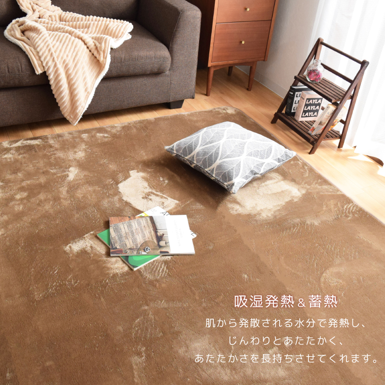 ホットカーペットセット 3畳 本体 ラグセット 約200×240cm 吸湿発熱