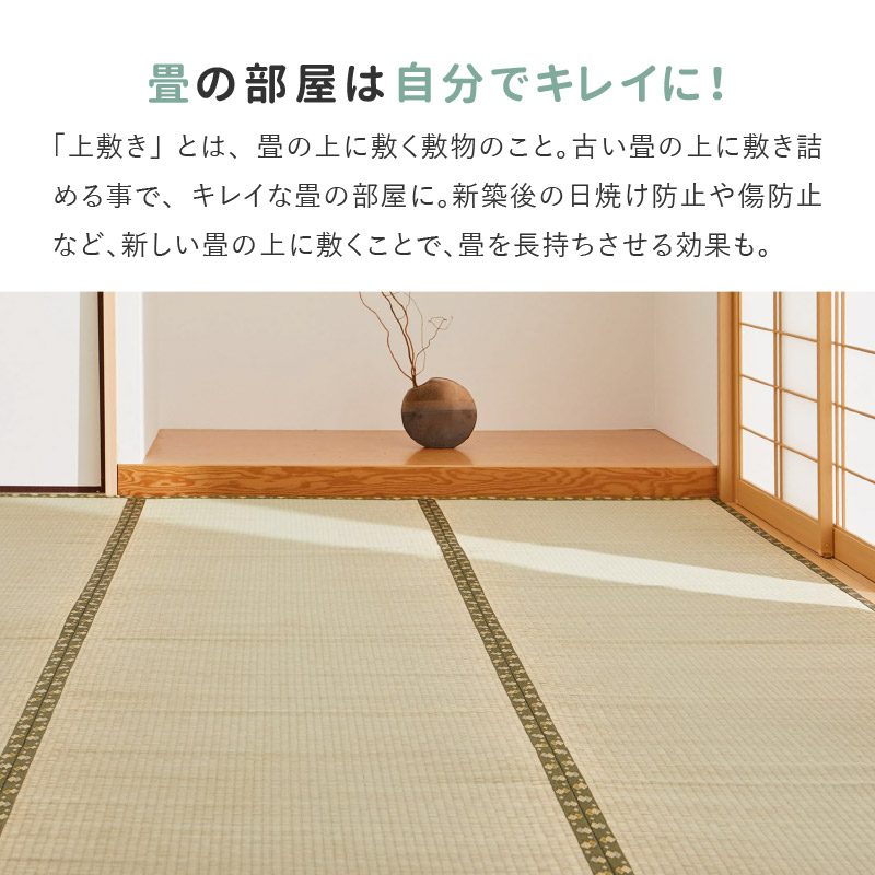 カーペット い草 8畳 8帖 352×352cm 畳の上に敷くもの ござ 国産 いぐさ 江戸間 関東間 田舎間 五八間 58間 上敷き 琥珀