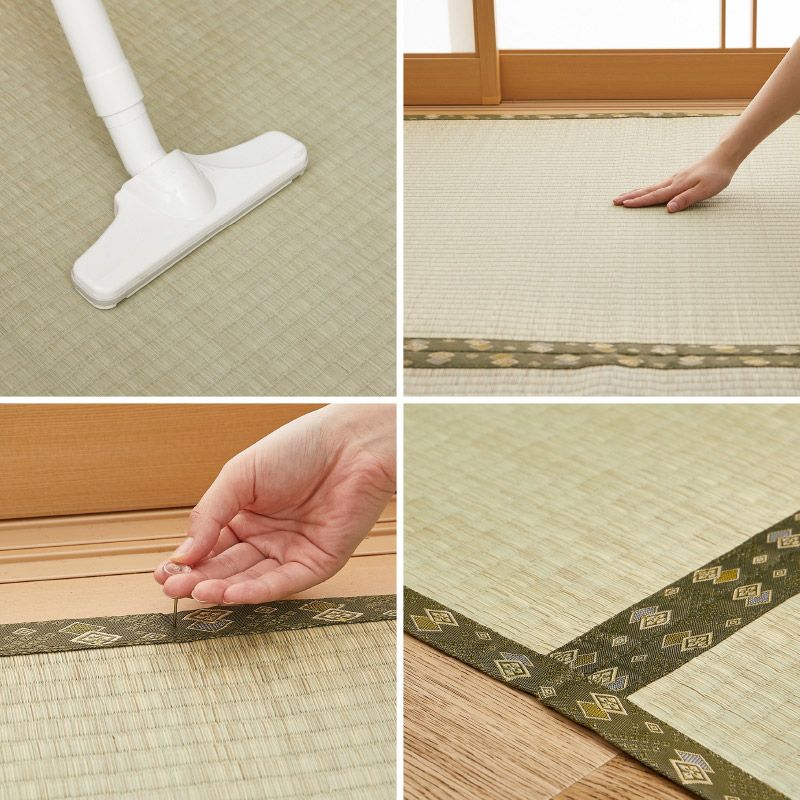 カーペット い草 8畳 8帖 352×352cm 畳の上に敷くもの ござ 国産 いぐさ 江戸間 関東間 田舎間 五八間 58間 上敷き 琥珀