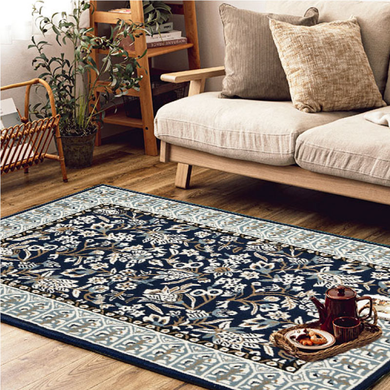 ラグ ウール 100×140cm タフティング タフト インドの職人の手作り