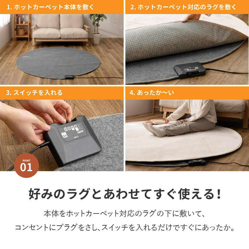 まるさん専用　電気カーペット　DC-2NKC-1 中古美品　2022年製 frdm_52-0039