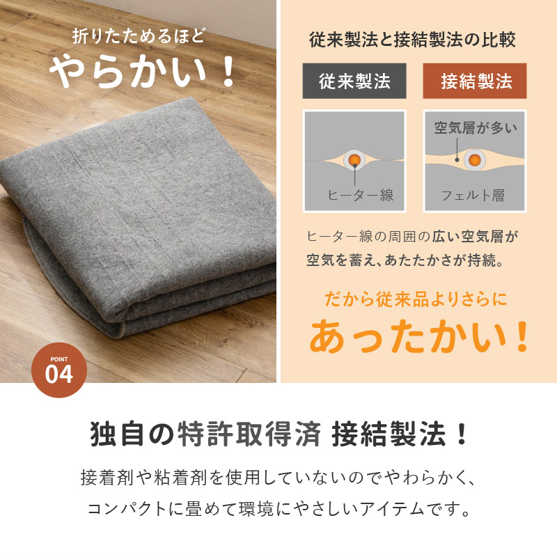 ホットカーペット本体 丸形 2畳 176cm丸 円形 円型 丸型 ダニ