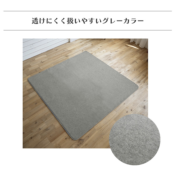 洗える＋防音 下敷き専用 ラグ ふかぴた M 170×170cm 約2畳ふかふか フカピタ ふかピタ 滑り止め 防音シート 厚手 下敷き 床暖房対応の画像