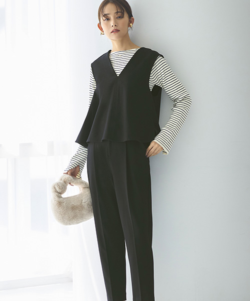 RUIRUE BOUTIQUE レディース セットアップ ジレ フレアスカート RUIRUE BOUTIQUE レディース セットアップ ジレ フレアスカート