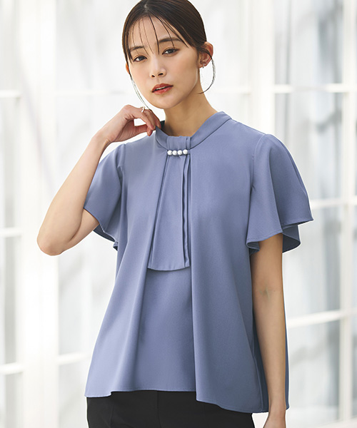 RUIRUE BOUTIQUE レディース ブラウス 半袖 Tシャツ トップス