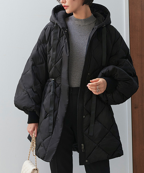 RUIRUE BOUTIQUE レディース キルティングコート ロングダウン