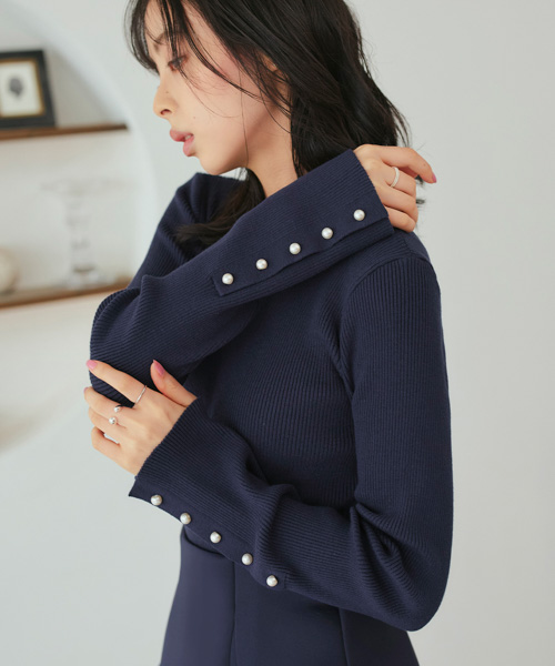 RUIRUE BOUTIQUE レディース ニットトップス リブニット 長袖