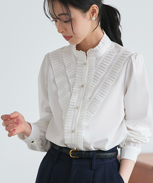 ブラウス シャツ レディース トップス 長袖 スタンドカラー ゆったり 無地 シンプル 大人 おしゃれ オフィス 可愛い 通勤 OL カジュアル 着痩せ 春 夏 秋 楽天市場】【洗える/ストレッチ】レディース ブラウス 長袖