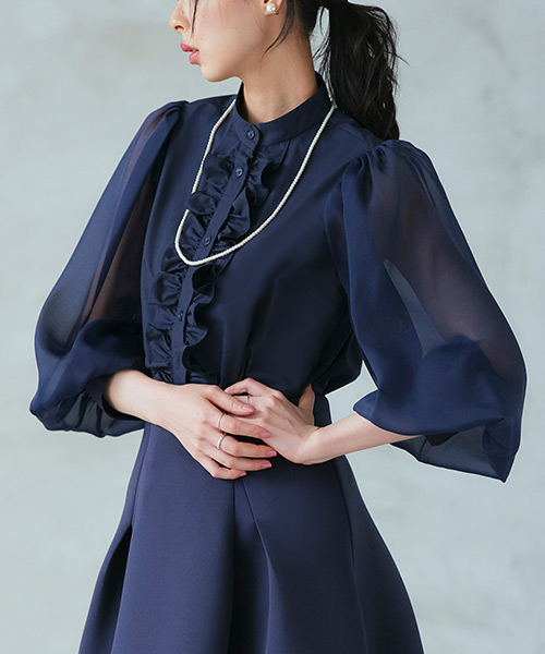 RUIRUE BOUTIQUE レディース 長袖ブラウス トップス シャツ