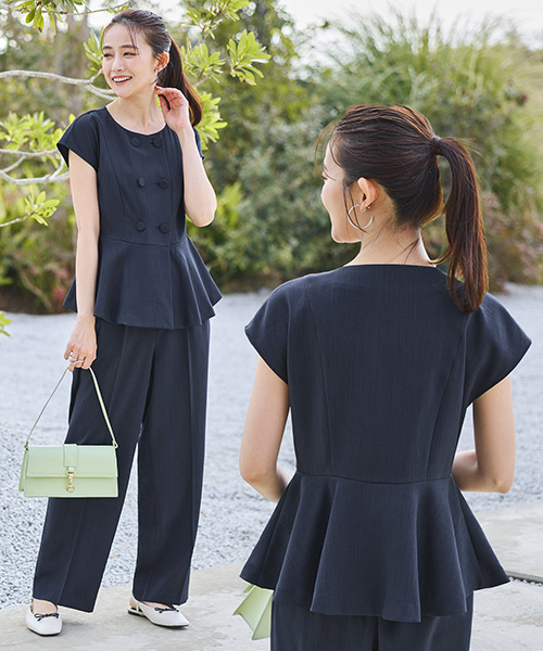 RUIRUE BOUTIQUE レディース セットアップ セミワイドパンツ