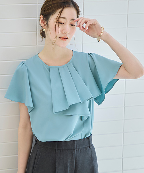 最高コスパ トップス ブラウス レディース 春夏 半袖 オフィス カジュアル 通勤 きれいめ おしゃれ 20代 30代 40代 50代 RUIRUE BOUTIQUE レディース 半袖 ブラウス トップス シャツ