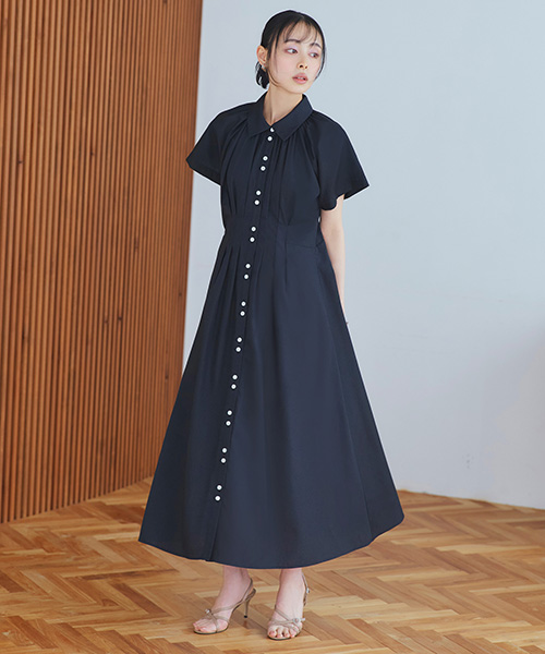 大人可愛い シャツワンピース ロング フレア 綺麗め ストリート cq75101.jpg