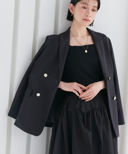 レディース テーラードジャケット オフィスカジュアル 通勤服 仕事服 春 夏 ミセス きれいめ 大人かわいい メッシュ 黒 半袖 長袖 体型カバー 洗える ストレッチの画像