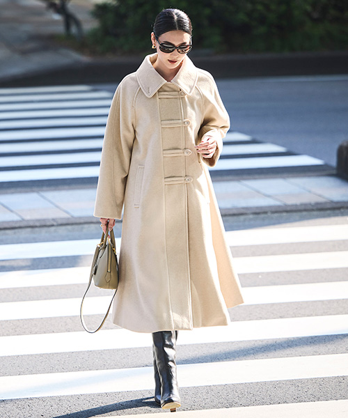 100a（レディースダッフルコート）（色：ベージュ系）｜コート