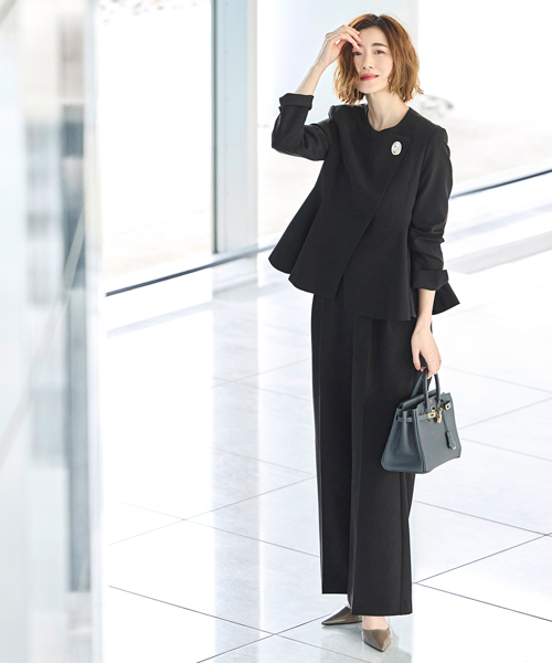 Laurel パンツスーツ　スーツ　36 楽天市場】【ストレッチ】レディース ママスーツ パンツスーツ