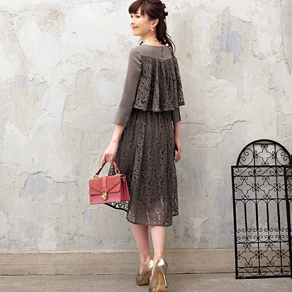 パーティードレス ワンピース パーティドレス 結婚式 ドレス フォーマル 二次会 パーティー 30代 40代 50代 フォーマル ミセス レディース 袖付き お呼ばれ U717 Ruirue Boutique 通販 Yahoo ショッピング