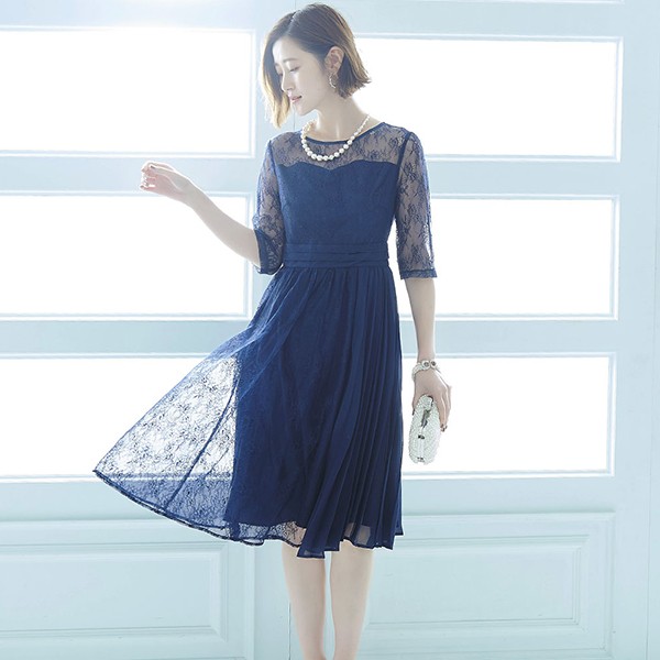 パーティードレス ワンピース 結婚式 ドレス レディース フォーマル 大きいサイズ お呼ばれ 30代 40代 50代 ミセス 上品 服装 女性 袖あり 披露宴 二次会 成人式 U6 Ruirue Boutique 通販 Yahoo ショッピング