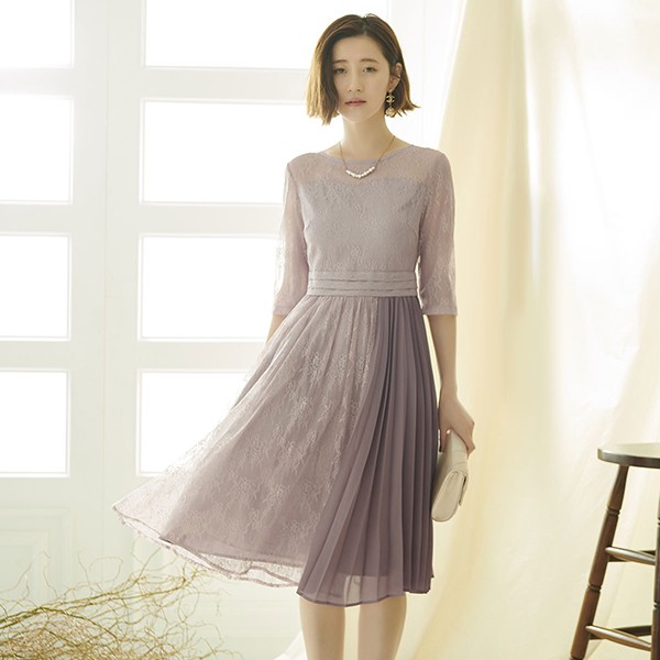 パーティードレス ワンピース 結婚式 ドレス レディース フォーマル 大きいサイズ お呼ばれ 30代 40代 50代 ミセス 上品 服装 女性 袖あり 披露宴 二次会 成人式 U6 Ruirue Boutique 通販 Yahoo ショッピング