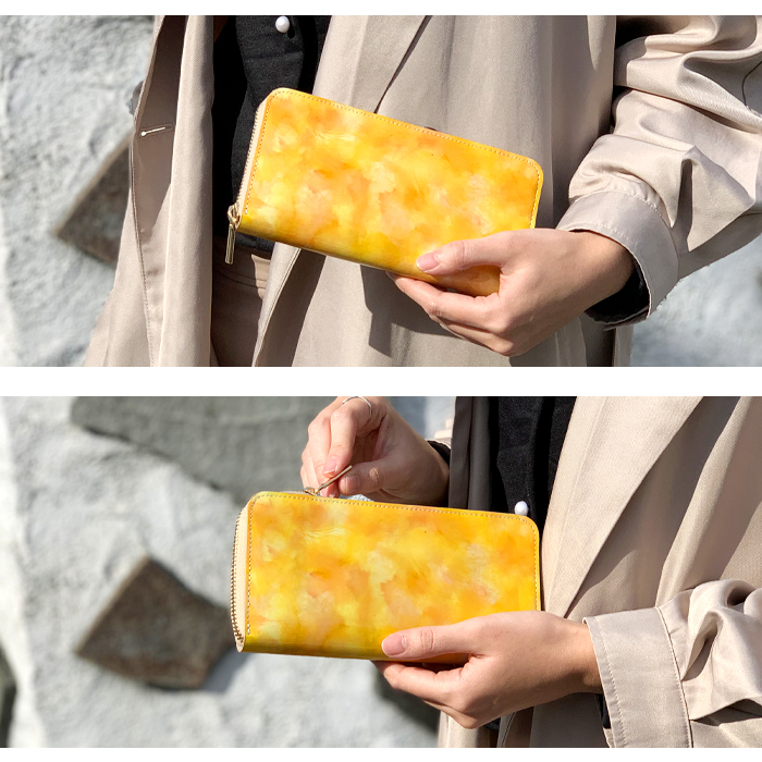 本革 イタリアン アート 長財布 財布 レディース おしゃれ サイフ