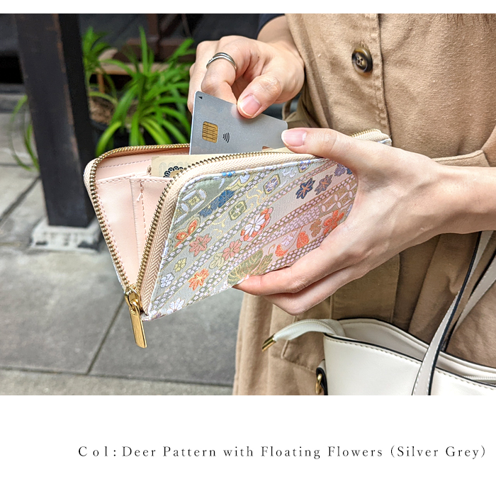 長財布 西陣織 レディース メンズ 極 財布 女性 大容量 ラウンド