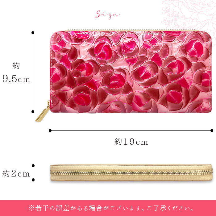 新作人気 ωコンブ♪本革薔薇長財布♪ - 財布・ケース・小物入れ