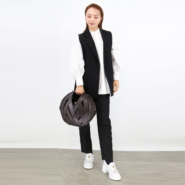 【新品 未使用 日本製】 PERRIN Paris　ペランパリ LE PANIER ル パニエ レザーハンドバッグ ミディアム 【HOV2255988731】(82478円)