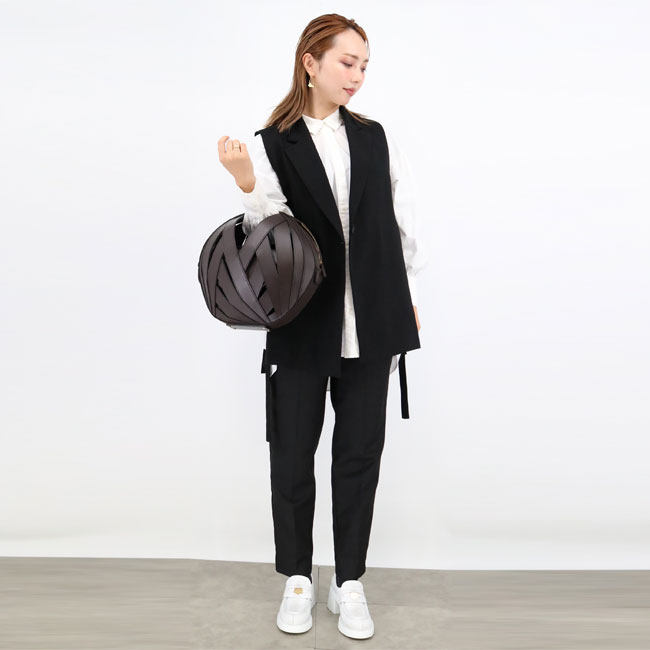 【新品 未使用 日本製】 PERRIN Paris　ペランパリ LE PANIER ル パニエ レザーハンドバッグ ミディアム 【HOV2255988731】(82478円)