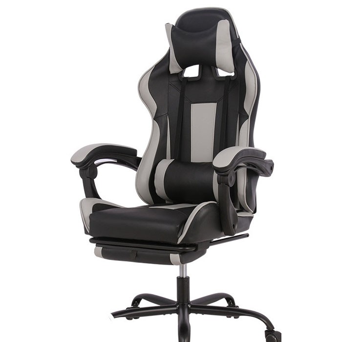 レーシングチェア ゲーミング リクライニング クッション 黒