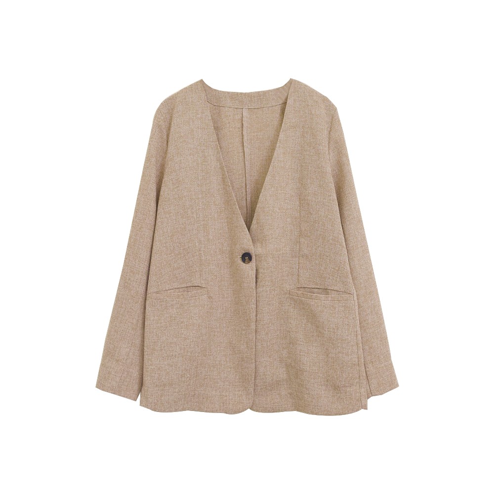 極美品】パラスパレス リネン ノーカラー ジャケット フリンジ M
