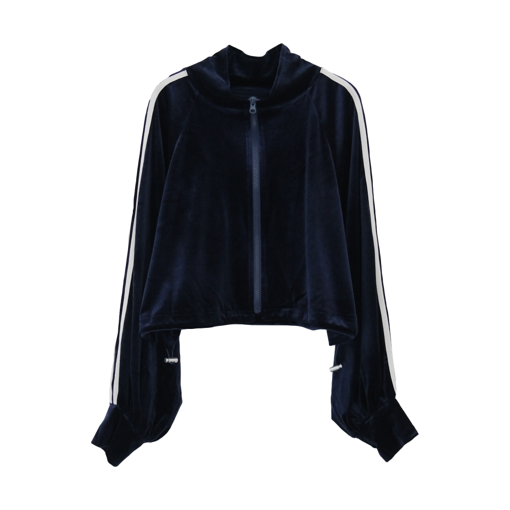 aquagarage（アクアガレージ） シャイニーベロア裾ドロストショート丈