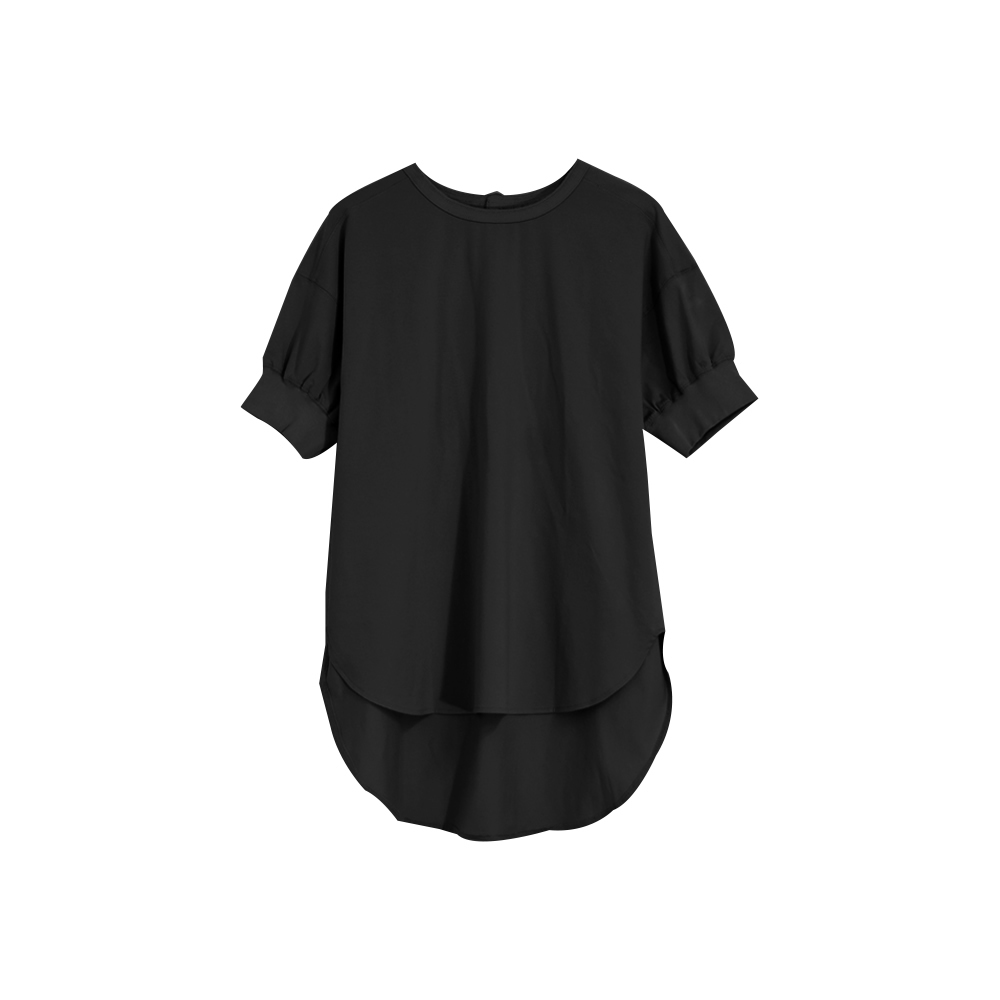 バックヘンリーネックtシャツ Tシャツ レディース 春 夏 半袖 5分袖 ロング