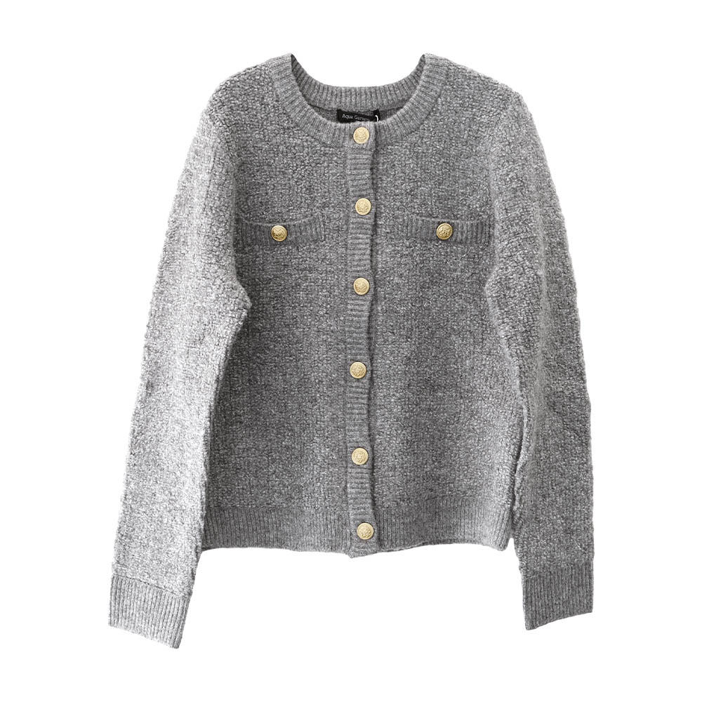 aquagarage（アクアガレージ） ループ編み金ボタンニットジャケット 秋