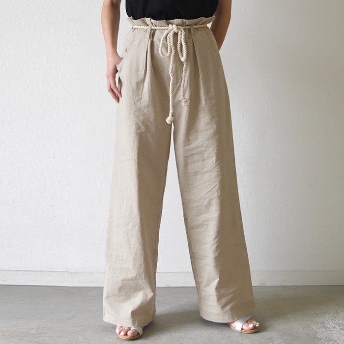 aquagarage ワイドパンツ レディース ボトムス パンツ ハイ