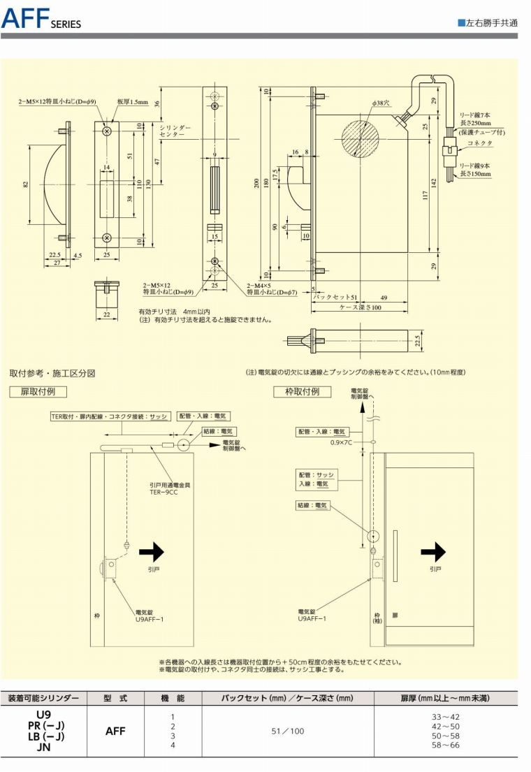 ＭＩＷＡ Ｕ９ＡＦG- 1 引戸用電気鎌錠(モーター施解錠型) ＢＳ５１ 扉厚33〜41 キー３本付き 【在庫品】 : 2416 :  セキュリティショップ ルナ - 通販 - Yahoo!ショッピング