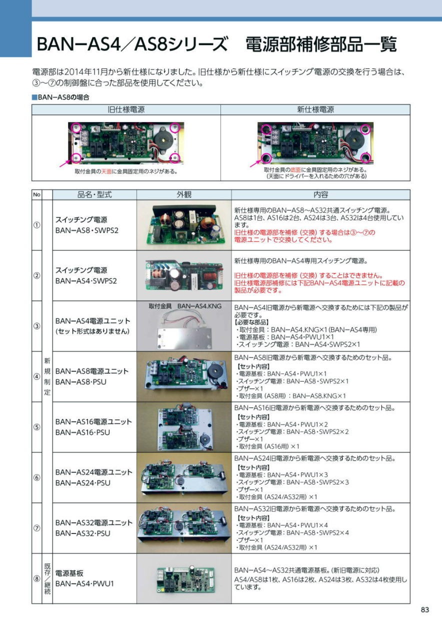 美和ロック MIWA BAN-AS8・PSU 旧電源から新電源へ交換用