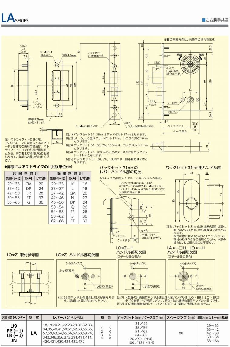 ＭＩＷＡ　ＬＡ　外形図・切欠図