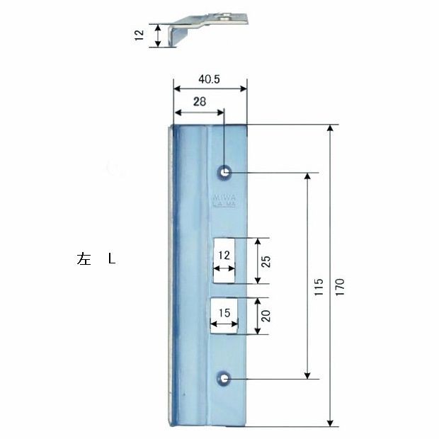MIWA 美和ロック LA.FT L2 L型段付きフロント ST シルバー 左右勝手あり 【在庫品】 :LA-FT-L2-ST:セキュリティショップ  ルナ - 通販 - Yahoo!ショッピング