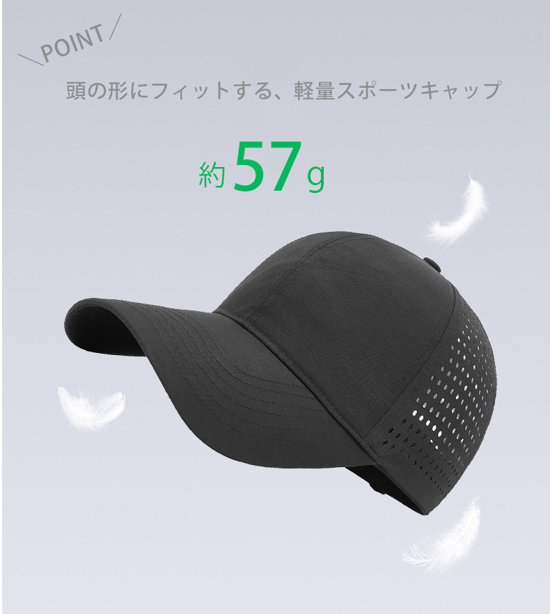 大きめサイズ ランニングキャップ シンプル UVカット スポーツ メッシュ ジョギング 日よけ 防水 反射材 帽子 レディース メンズ キャップ 