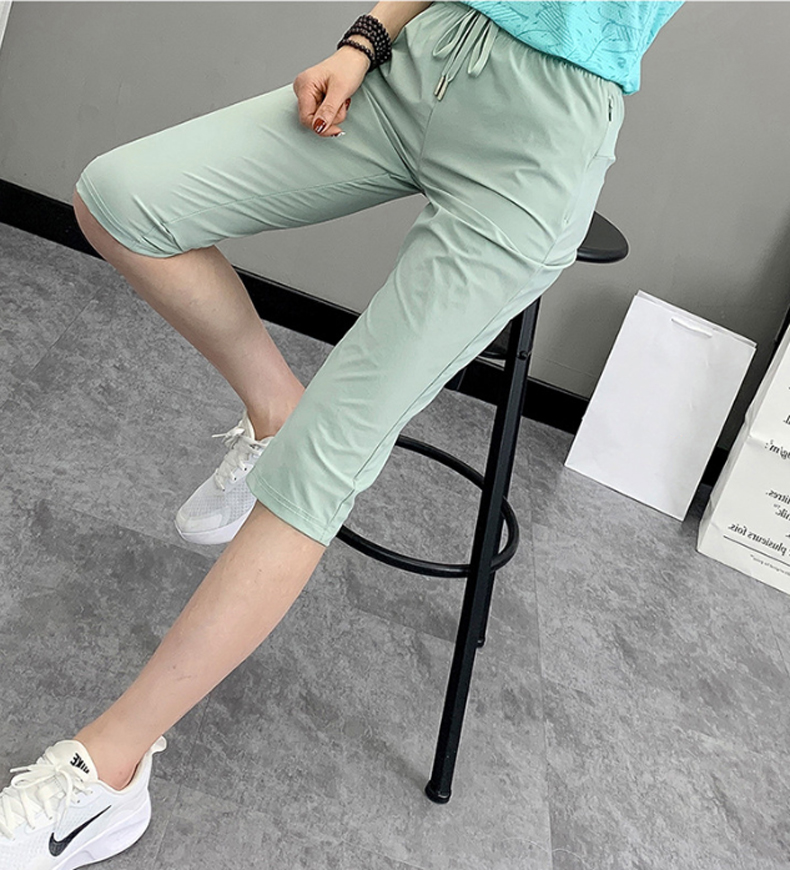 スポーツウェア 夏 ひんやり 接触冷感 7分丈 22333 クロップドパンツ