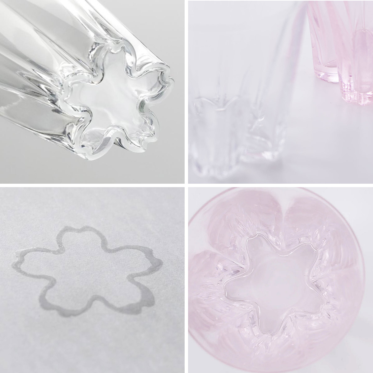 さくらさく ペアグラス [ Sake ] Clear/Sakura ぐい呑み 100% 100PERCENT（ヒャクパーセント） | 100percent | 09