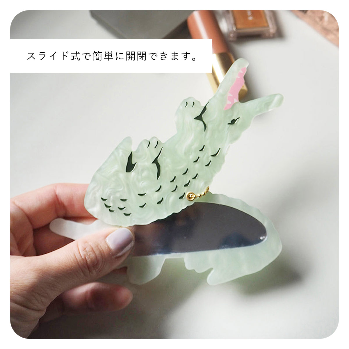JOliJOli ダイカットチャームミラー マーブル柄 手鏡 HEMING'S |  | 13