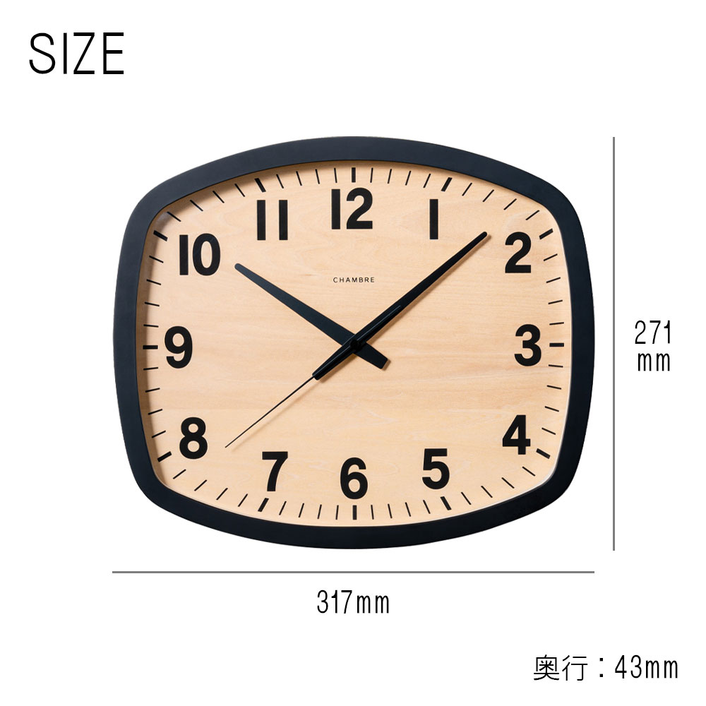 電波時計 R-SQUARE CLOCK【BLACK】｜runner｜08